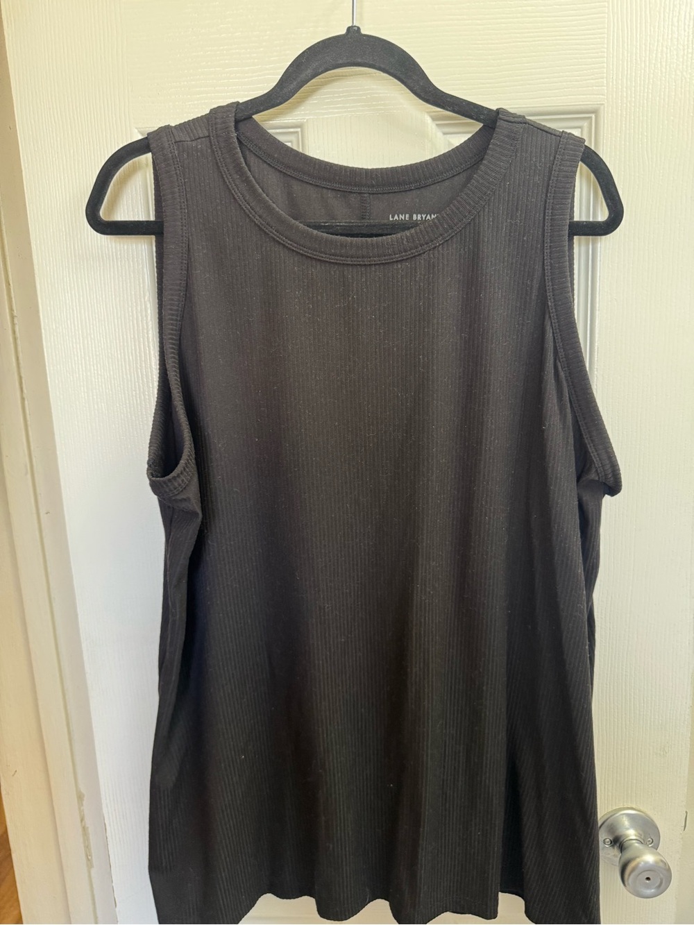 Lane Bryant Black Ribbed Sleeveless Tank
